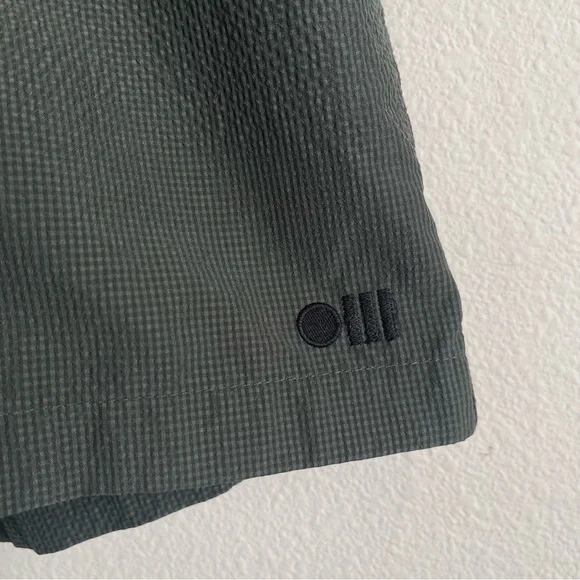Solid & Striped Seersucker Dark Green Swim Trunks